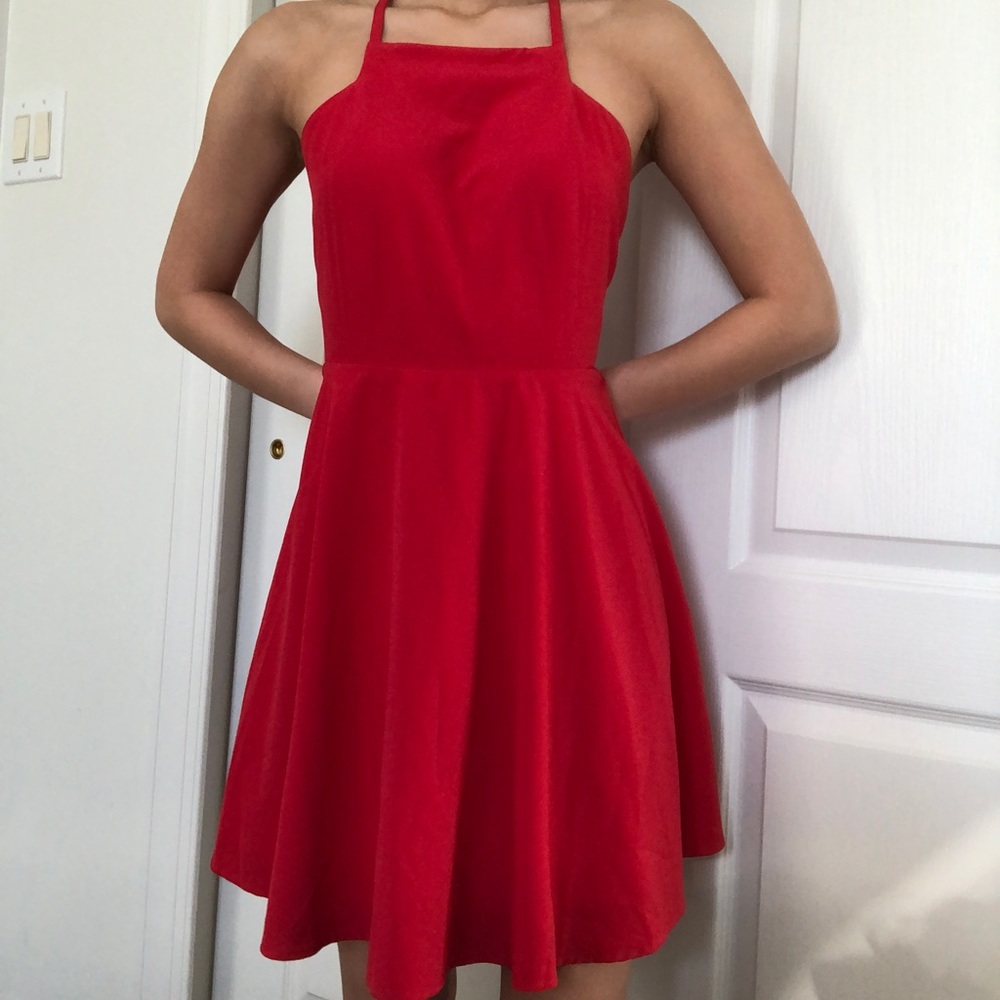 Lulu’s Red Skater Dress